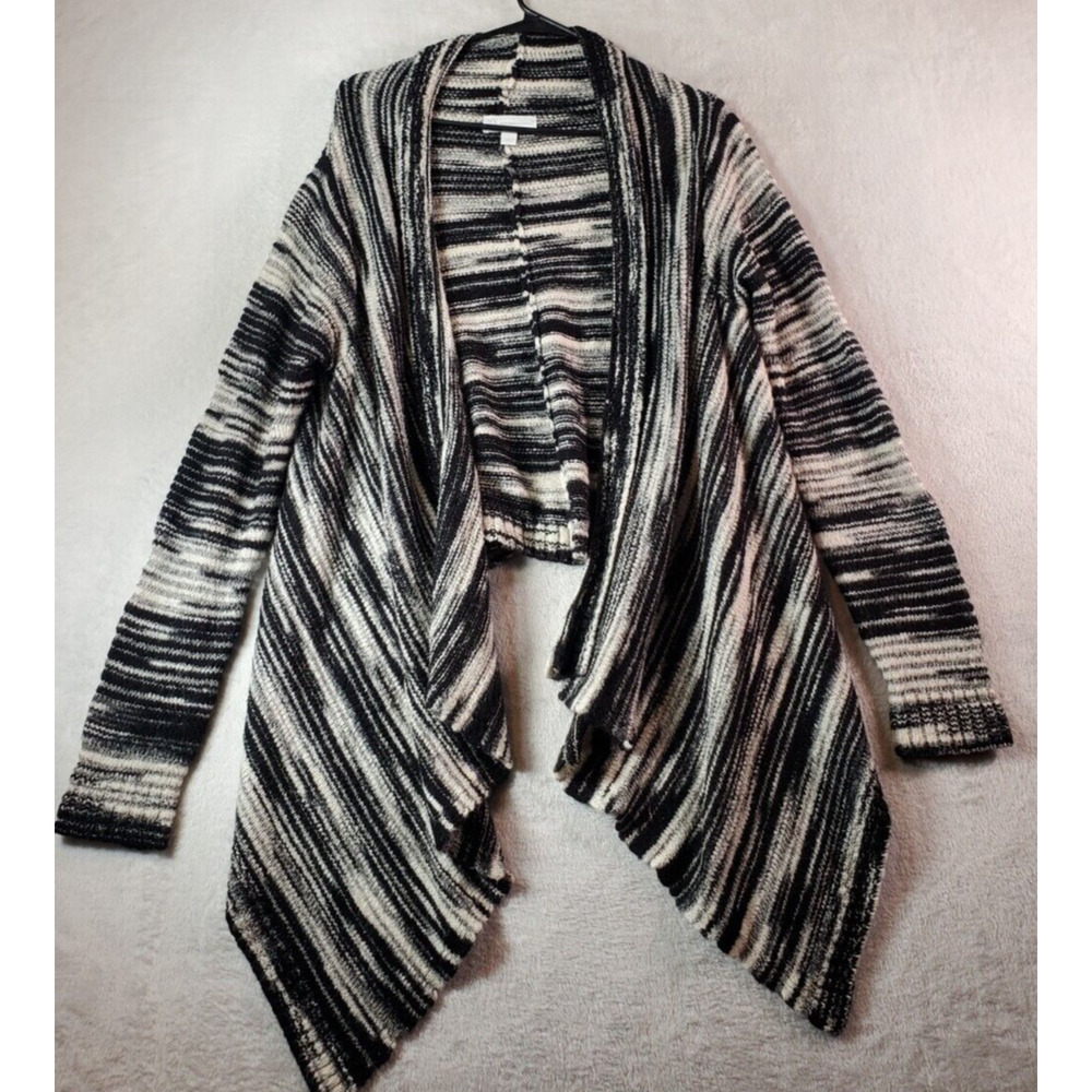 New York & Company Black and White Striped Sweater